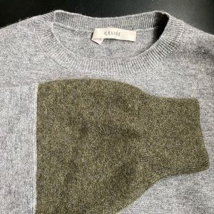 Old Céline authentic colorblock cashmere sweater, size S